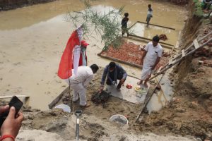 धनगढी उप–महानगरपालिका वडा नं ११ को कार्यालय भवन शिलन्यास