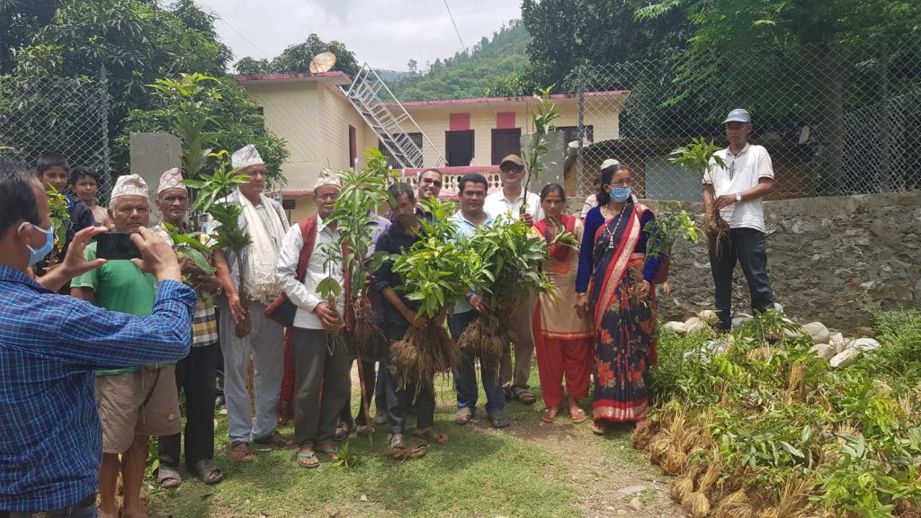 डोटीका कृषकलाई फलफूलका बोटबिरुवा वितरण