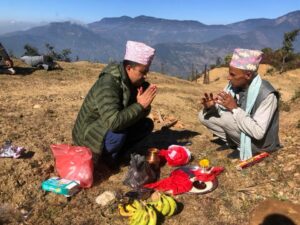अध्यक्ष  बोगटीद्वारा  पर्यटकिय क्षेत्रको सिलान्यास