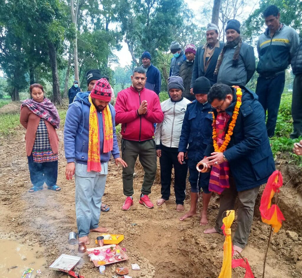 बेहडाबाबा मन्दिर परिसरमा प्रहरी चौकीका लागि भवन निर्माण
