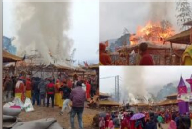 अछाममा कोटिहोम महायज्ञ मा आगलागी ।
